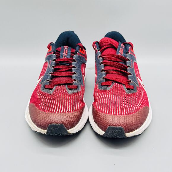 Nike Shoes Boys 5.5 Red Navy White Air Zoom Pegasus 40 Road Running Sneakers GS - Picture 3 of 13